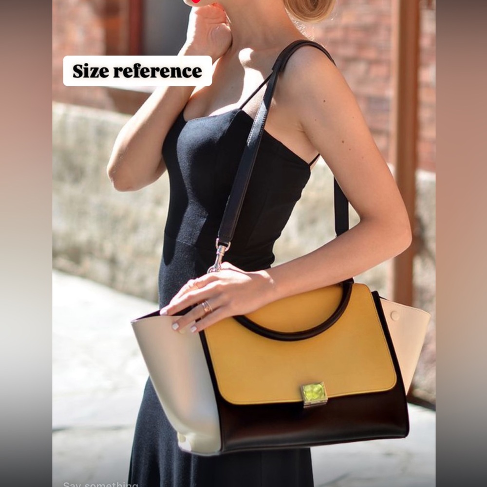 Authentic Celine Tricolors Trapeze medium tote
